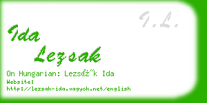 ida lezsak business card